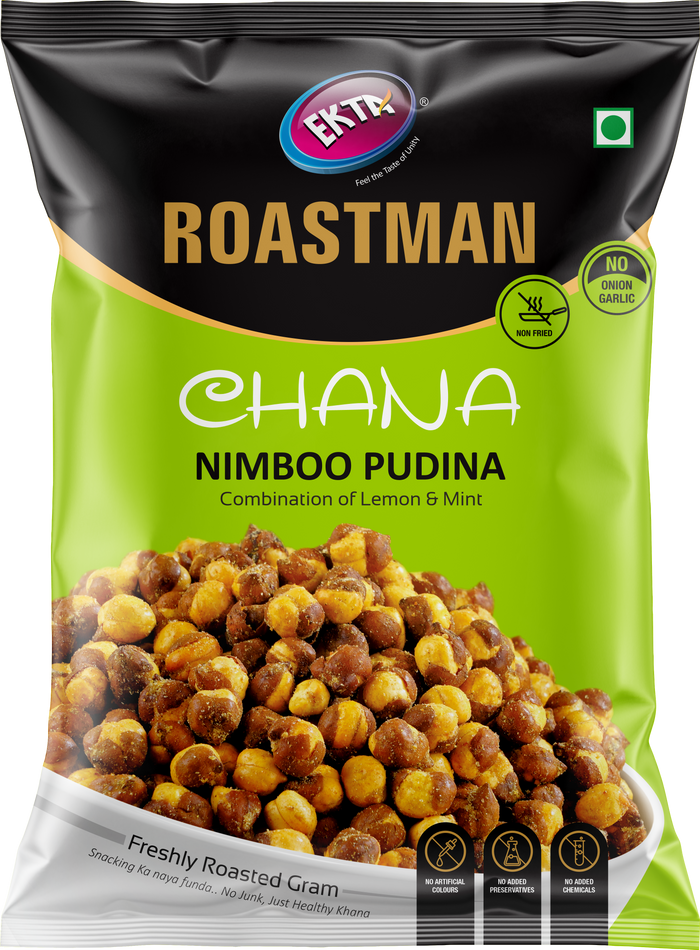 EKTA Roastman Roasted Chana Nimboo Pudina-200gm