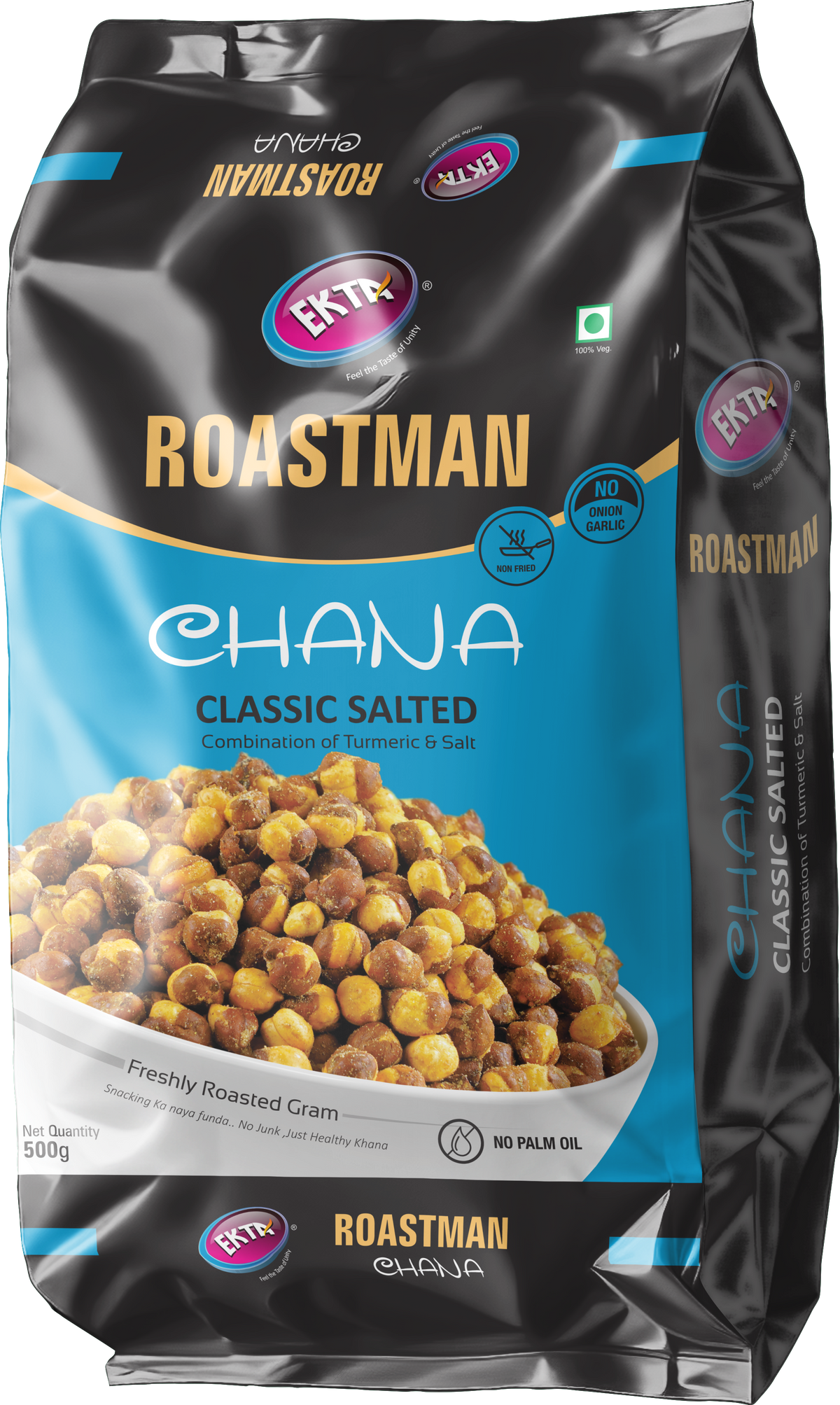 EKTA Roastman Roasted Chana Classic Salted -500gm