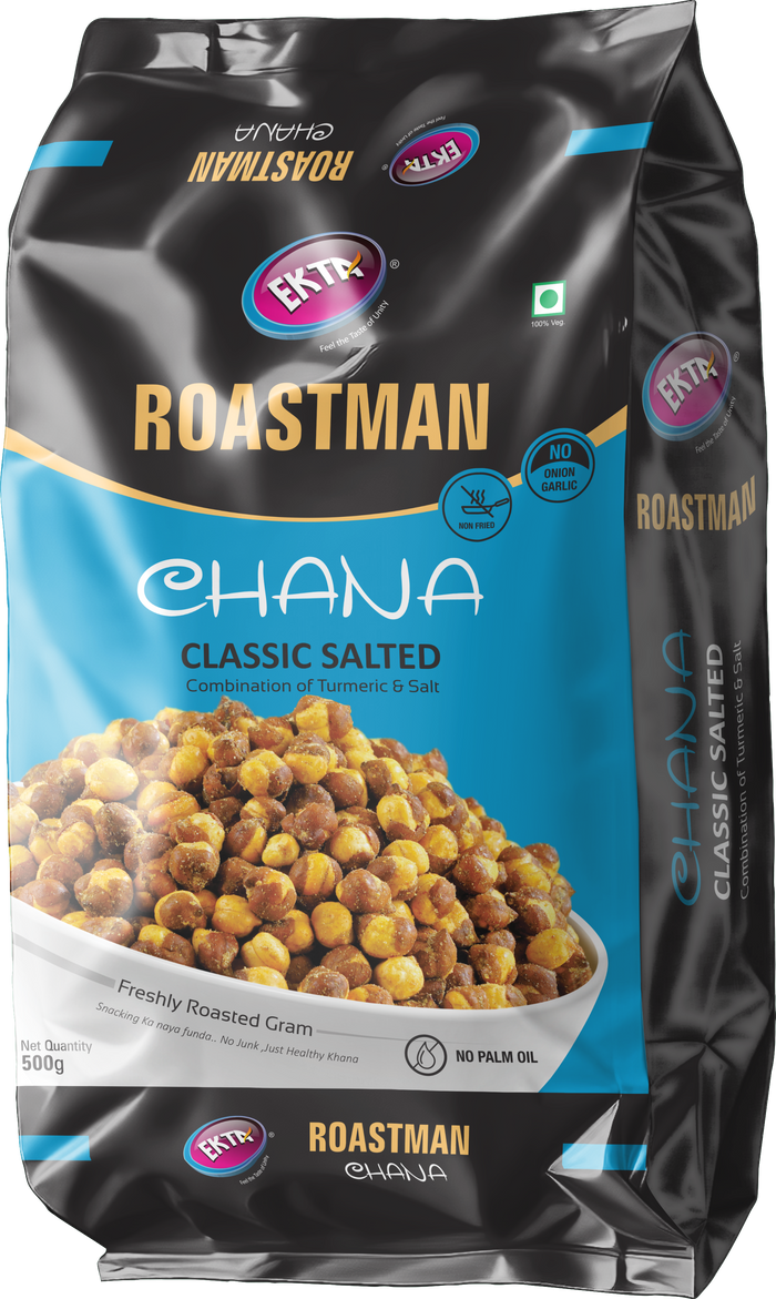 EKTA Roastman Roasted Chana Classic Salted -500gm